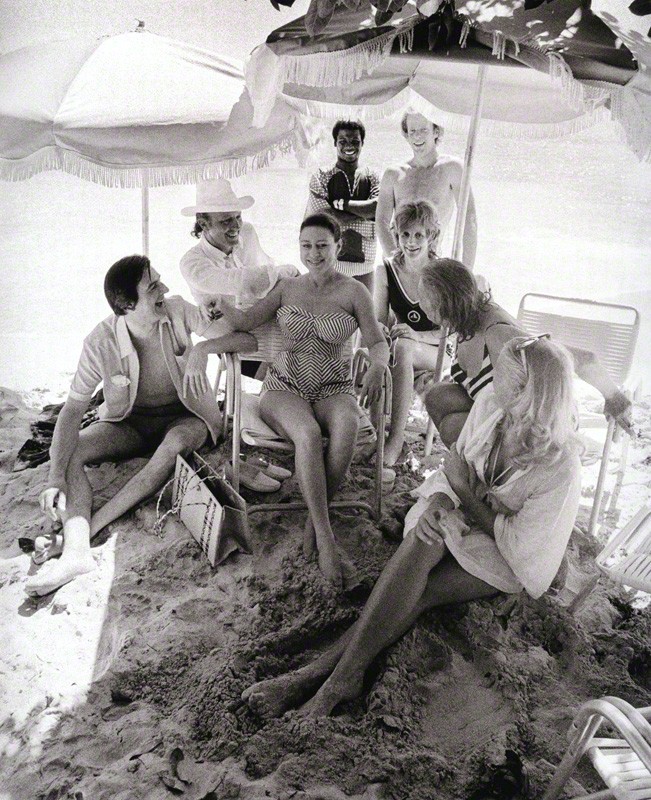 Princess Margaret on the beach in Mustique - photographed by Lord Lichfield