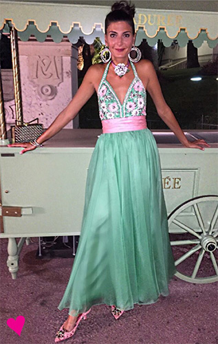 Giovanna-Battaglia-in-a-1960s-Couture-Pierre-Balmain-Gown-from-Shrimpton-Couture