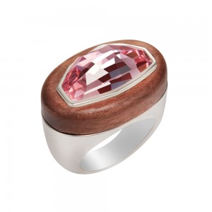 Wood Crystallized Cocktail Ring - out of stock